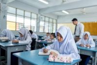 Ilustrasi Sekolah Madrasah Foto Getti 
