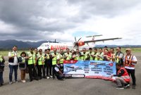 Walikota Sungai penuh Apresiasi Penerbangan Perdana Pesawat Wings air 