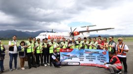 Walikota Sungai penuh Apresiasi Penerbangan Perdana Pesawat Wings air 