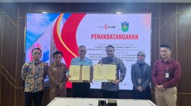 (MoU) dengan Bank Jambi .Walikota Sungai penuh Alfin SH bersama Direktur Utama (Dirut) Bank Jambi H. Khairul Suhairi, SE, MM,.

