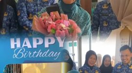 Ny .Sri Kartini, S.Kep, Ns   Dapat Kado Ulang Tahun Puskesmas  Cek Kesehatan Gratis.

