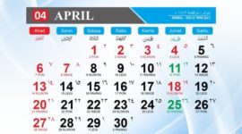Kalender April 2025