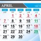 Kalender April 2025
