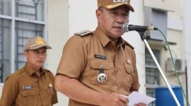 Walikota Sungai penuh Alfin, SH Saat Apel Perdana Usai Hari Raya Idul Fitri 