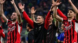 Dalam leg kedua  semifinal Coppa Italia,AC Milan tampil gemilang