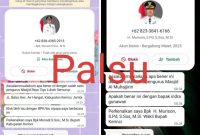 Penipuan Mencatut Nama Bupati dan Wakil Bupati 