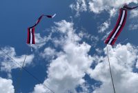 Karamentang Sudah Berkibar Pertanda Kenduri Sko Akan Digelar di Kecamatan Kumun Debai 