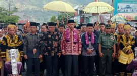 Wawako Azhar Hamzah Bersama  Sekda dan  tokoh masyarakat menghadiri Kenduri Sudah Tuai Desa Debai 2025.