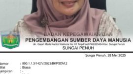 Kepala BKPSDM Kota Sungai Penuh,Nina Pastian, S.Sos., M.Si