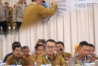 Wali Kota Sungai Penuh, Alfin, S.H., saat menghadiri Rakor Lintas Sektoral Ketahanan Pangan yang digelar Polda Jambi, Selasa (17/6/2025).