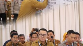 Wali Kota Sungai Penuh, Alfin, S.H., saat menghadiri Rakor Lintas Sektoral Ketahanan Pangan yang digelar Polda Jambi, Selasa (17/6/2025).