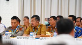 Bupati Kerinci Monadi saat menghadiri Rakor Lintas Sektoral Ketahanan Pangan di Aula Gedung Siginjai, Polda Jambi, Selasa (17/6/2025).