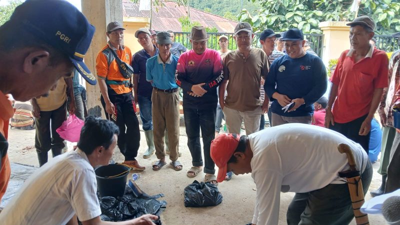 Suasana Pemotongan di Desa Talang Lindung