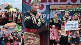 Wali Kota Sungai Penuh, Alfin, SH, menerima gelar adat 