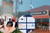 Petugas Pos Indonesia melayani pencairan BSU 2025 dengan sistem open payment di Kota Sungai Penuh.(Foto PT Pos Indonesia Sungai penuh)
