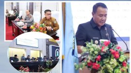 Walikota Sungai Penuh, Alfin, S.H., menyampaikan tanggapan resmi atas pandangan fraksi DPRD dalam rapat paripurna, Senin (7/7/2025).(Foto Humas Pemkot Sungai Penuh)