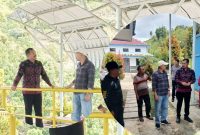 Bupati Kerinci Monadi meninjau IPA IKK Tanjung Genting di Kecamatan Gunung Kerinci, Sabtu (12/7/2025).

