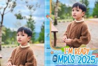 Erdo siap masuk PAUD Aisyah dengan senyum ceria.(Foto Mami Erdo)
