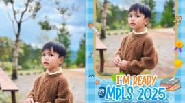 Erdo siap masuk PAUD Aisyah dengan senyum ceria.(Foto Mami Erdo)
