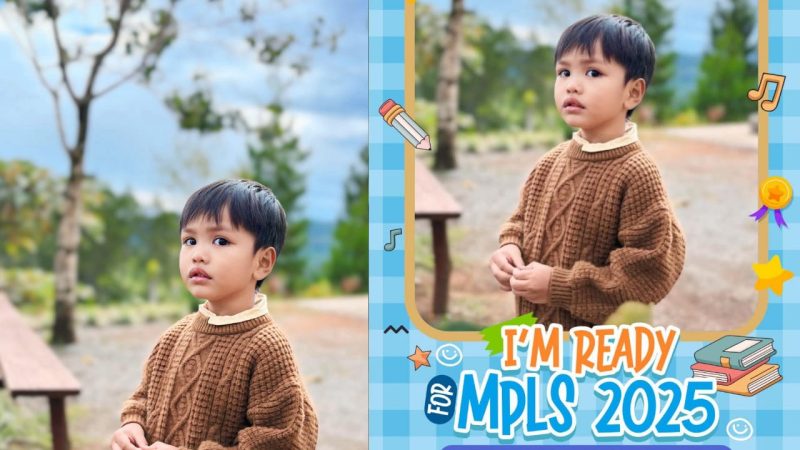 Erdo siap masuk PAUD Aisyah dengan senyum ceria.(Foto Mami Erdo)
