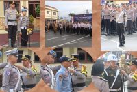 Kapolres Kerinci AKBP Arya Tesa Brahmana memimpin Apel Gelar Pasukan Operasi Patuh Siginjai 2025 di Mapolres Kerinci, Senin (14/7/2025)