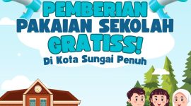 Seragam gratis Untuk Ribuan Pelajar di Kota Sungai Penuh 
