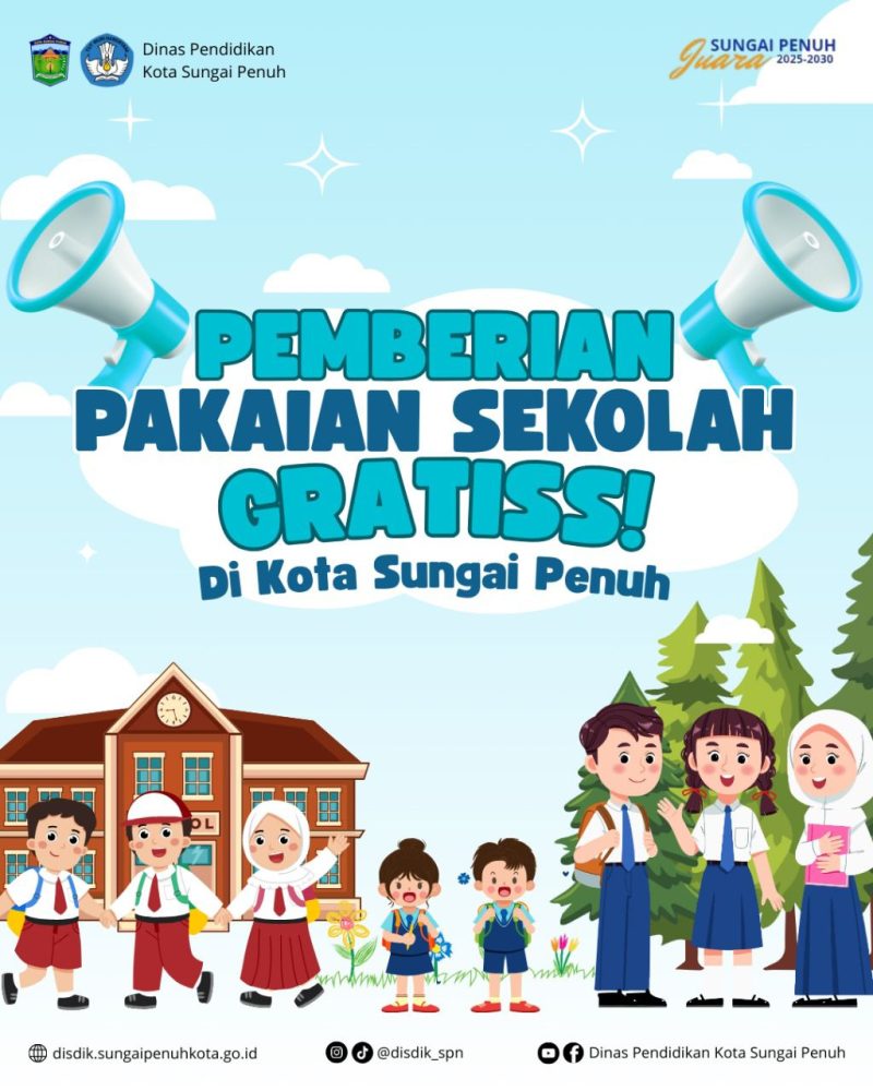 Seragam gratis Untuk Ribuan Pelajar di Kota Sungai Penuh 