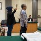Ahli hukum saat memberikan keterangan di sidang kasus korupsi Stadion Mini Sungai Bungkal.( Foto inbrita)