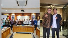 Walikota Alfin menyampaikan usulan pemanfaatan Hutan Produksi dan penanganan sampah kepada Menteri Kehutanan RI saat audiensi di Jakarta ( Foto Humas Pemkot)
