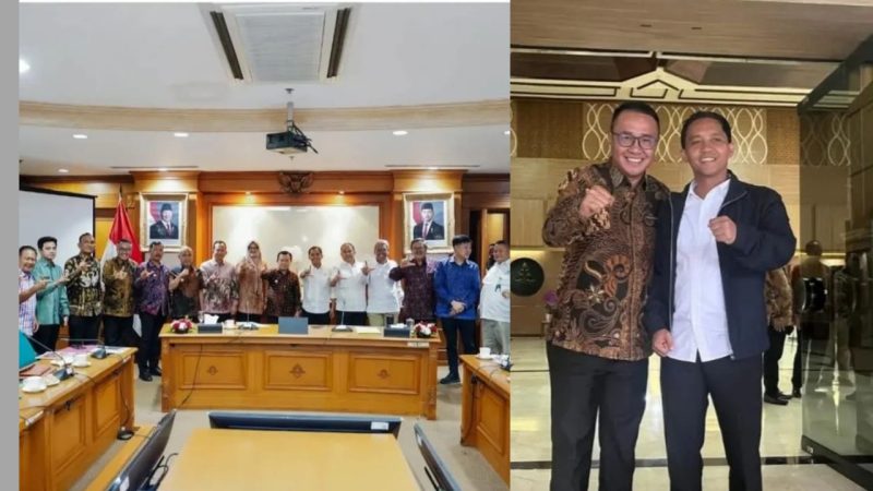 Walikota Alfin menyampaikan usulan pemanfaatan Hutan Produksi dan penanganan sampah kepada Menteri Kehutanan RI saat audiensi di Jakarta ( Foto Humas Pemkot)
