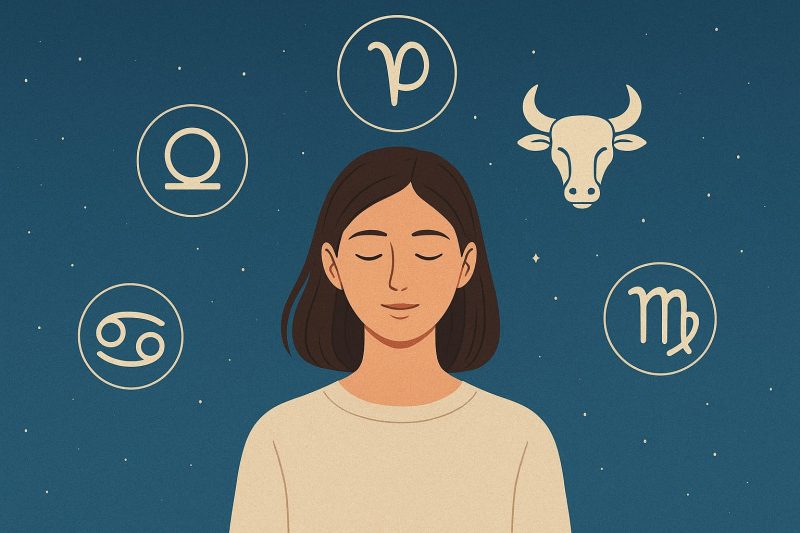 Ilustrasi: Lima zodiak yang dikenal sabar dan lebih memilih mengalah demi kedamaian — Libra, Cancer, Taurus, Virgo, dan Pisces.