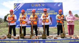 Wako Sungai Penuh Alfin SH menghadiri ground breaking pembangunan SPPG Polres Kerinci, Rabu (6/8).