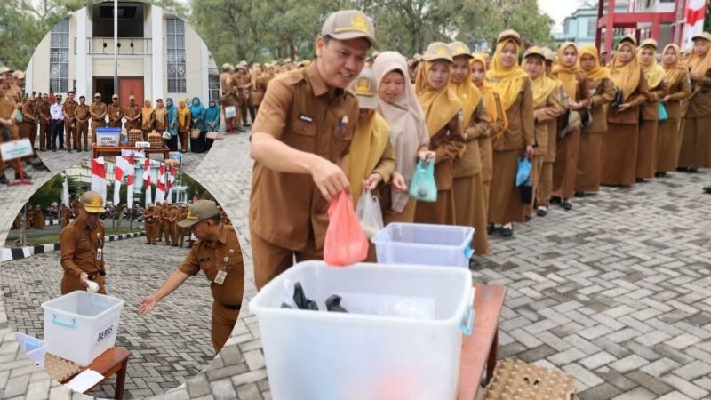 Sekda Kota Sungai Penuh, Alpian SE, MM, memimpin peluncuran inovasi 3S dan mengajak ASN serta masyarakat berpartisipasi dalam gerakan cegah stunting.  