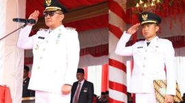 Walikota Sungai Penuh Alfin SH memimpin upacara HUT ke-80 RI di Lapangan Merdeka.
