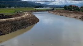 Sungai Batang Merao sekarang tampak lebih bersih dan lancar setelah normalisasi Wako Alfin.
