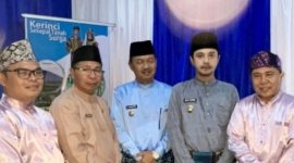 Wakil Bupati Kerinci, H. Murison (kedua dari kanan), menghadiri Festival Batanghari 2025 di Ruang Terbuka Hijau (RTH) Putri Pinang Masak, Kota Jambi