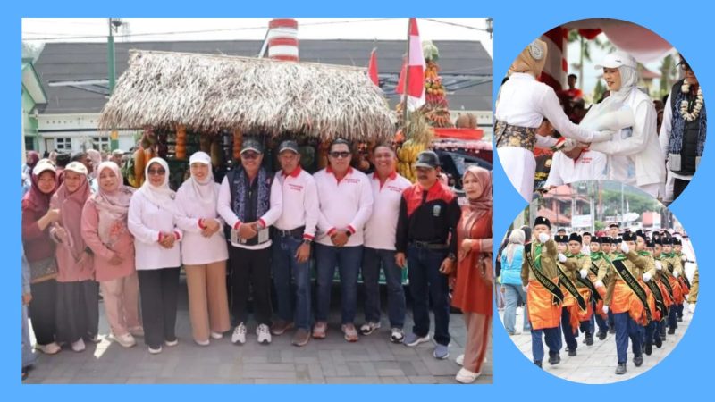 Walikota Sungai Penuh Alfin melepas peserta pawai HUT ke-80 RI.