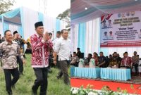 Wawako Sungai Penuh Azhar Hamzah menghadiri pembukaan Bimtek dan Jambore BPD/BA BPDSI se-Provinsi Jambi di Lapangan M 10 Kayu Aro, Kerinci.