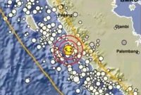 Informasi gempa bumi 5,2 SR Mukomuko dari BMKG, tanpa potensi tsunami.