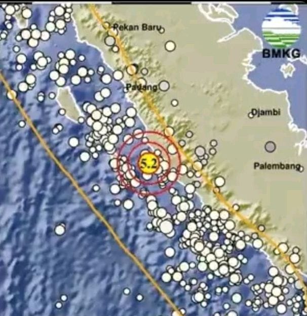 Informasi gempa bumi 5,2 SR Mukomuko dari BMKG, tanpa potensi tsunami.