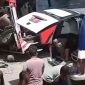 Suasana evakuasi bus rombongan RS Bina Sehat Jember usai kecelakaan di jalur wisata Bromo, Probolinggo.
