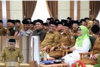 Walikota Sungai Penuh, Alfin S.H, merayakan peringatan Maulid Nabi Muhammad SAW 1447 H di Aula Kantor Walikota, Senin (15/09).