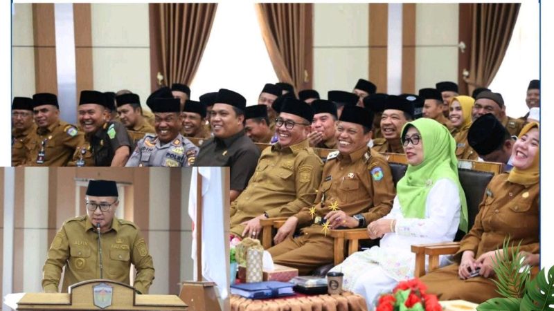 Walikota Sungai Penuh, Alfin S.H, merayakan peringatan Maulid Nabi Muhammad SAW 1447 H di Aula Kantor Walikota, Senin (15/09).