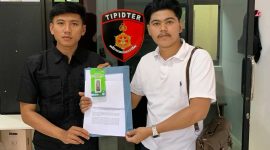 Gandhi Wira Azani resmi melaporkan akun TikTok palsu ke Polres Kerinci.
