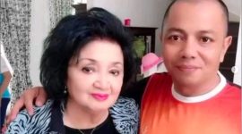 Yurike Sanger, istri ketujuh Presiden Soekarno, bersama putranya Yudhi Sanger.