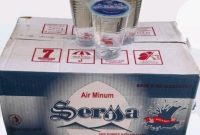 Produk air minum Seria dalam kemasan cup yang diproduksi PT Talang Lindung Sakti.