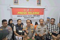 Kapolsek Jambi Timur AKP Edi Mardi saat pers rilis kasus pencopetan.