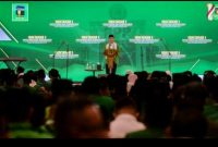 Kemenkum menandatangani SK pengesahan kepengurusan PPP di tengah dualisme kepemimpinan partai. (Foto Antara)