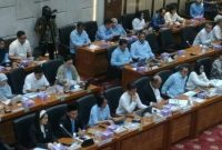 Kepala BGN Dadan Hindayana saat rapat di DPR (Dwi/detikcom)