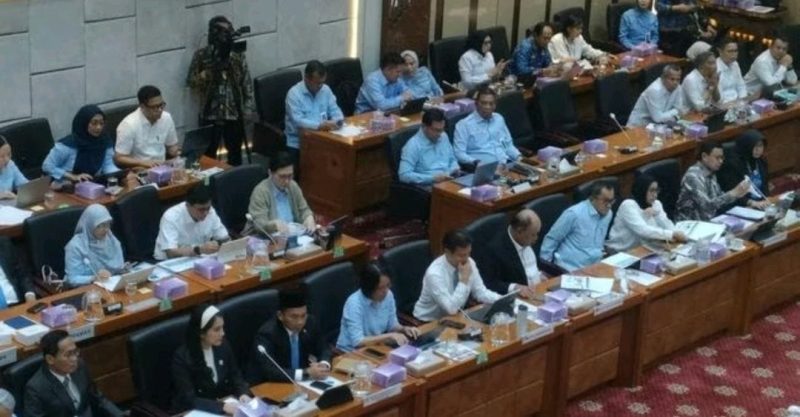 Kepala BGN Dadan Hindayana saat rapat di DPR (Dwi/detikcom)